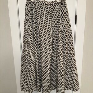 Lucky Brand Black and White Polka Dot A-Line Skirt